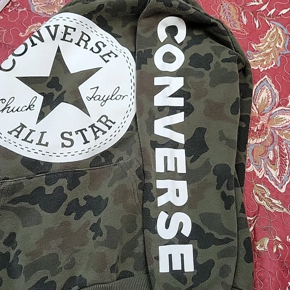 ⏳VGUC- Converse ‘All Star’ Unisex Camo Pullover Hoodie